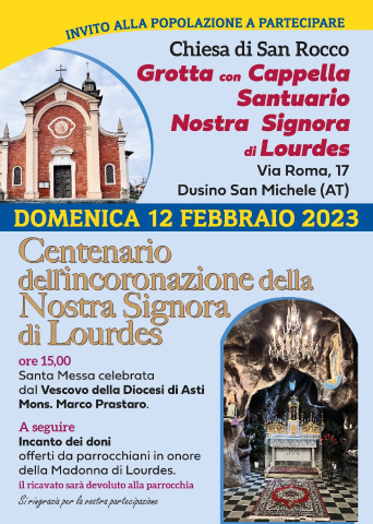 Dusino San Michele | Centenario incoronazione N.S. di Lourdes